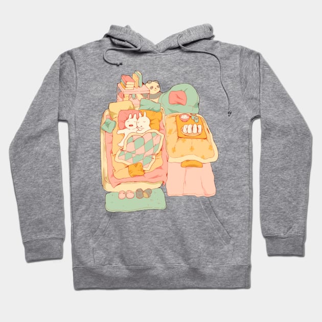 Sleepy bunnies 1 Hoodie by PeachyDoodle